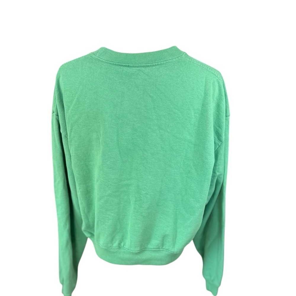 Sporty & Rich size Small Emerald Crew Neck cropped Sweater - Picture 12 of 12